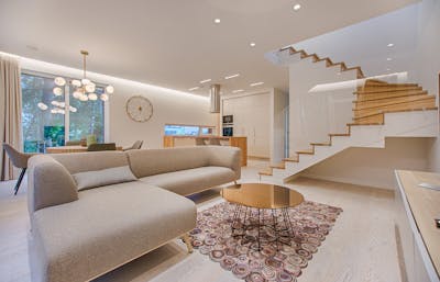 Interior of a modern, well-furnished living room